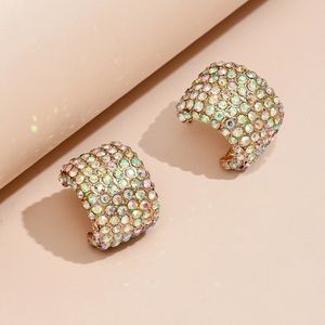 Sparkle C shaped earrings